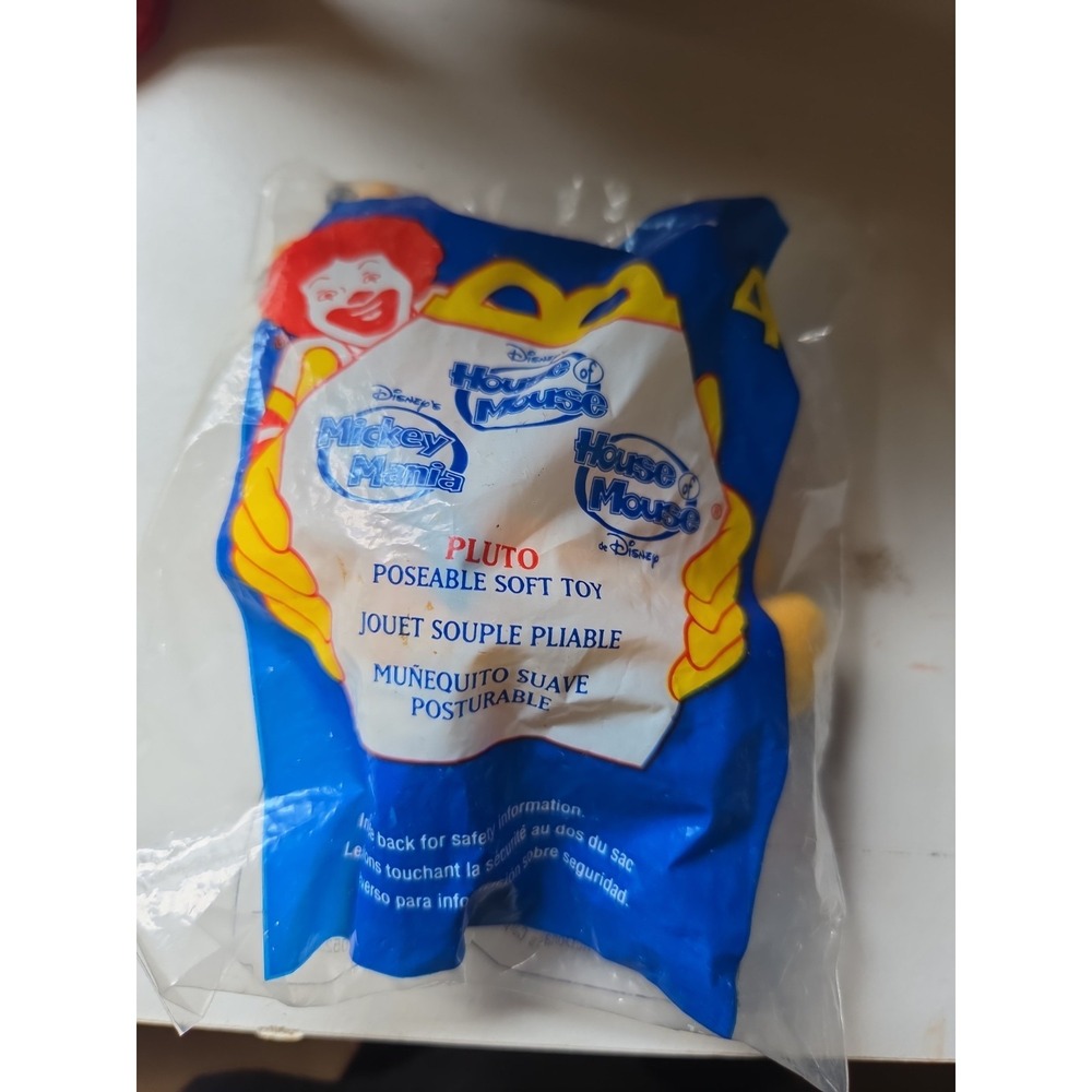 2001 MCDONALD'S HAPPY MEAL TOY -Disney's House of Mouse #4 Pluto Toy NIP